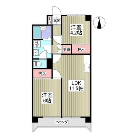 ハイツ荒川の物件間取画像